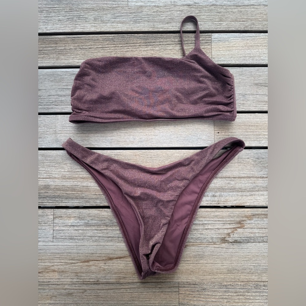 Vitamin A Shimmering Plum Bikini Set
